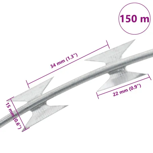 BTO-22 žilet žica Concertina s kopčama pocinčani čelik 150 m - 150 m Cijena
