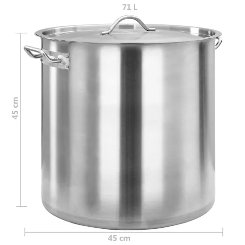 Kuhinjski lonac 71 L 45 x 45 cm od nehrđajućeg čelika - 45 x 45 cm (71 l) Cijena