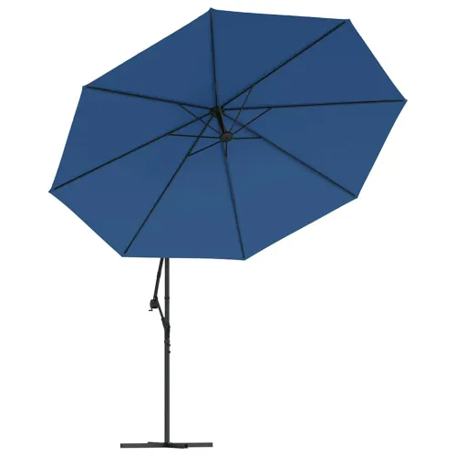 Konzolni vrtni suncobran s čeličnim stupom 350 cm plavi - Plava Cijena