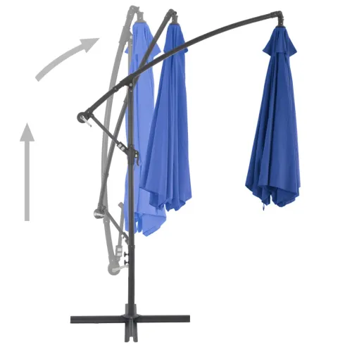 Konzolni vrtni suncobran s aluminijskim stupom 300 cm plavi - Plava Cijena