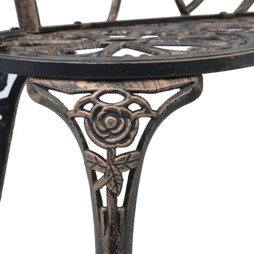 Bistro klupa 100 cm brončana od lijevanog aluminija - Bronzana Cijena