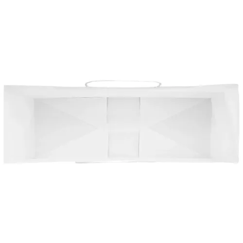 Papirnate vrećice 250 kom s ručkama bijele 32x12x42 cm - Bijela 32 x 12 x 42 cm 250 Cijena