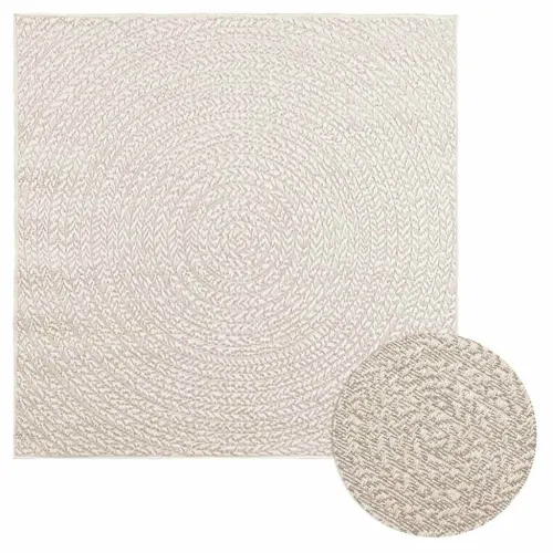 Tepih ZIZUR 120 x 120 cm s izgledom jute unutarnji i vanjski - Krema 120 x 120 cm Okruglo Cijena