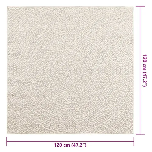 Tepih ZIZUR 120 x 120 cm s izgledom jute unutarnji i vanjski - Krema 120 x 120 cm Okruglo Cijena