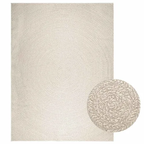 Tepih ZIZUR 240 x 340 cm s izgledom jute unutarnji i vanjski - Krema 240 x 340 cm Okruglo Cijena