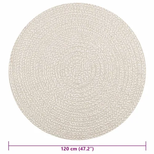 Tepih ZIZUR krem Ø 120 cm s izgledom jute unutarnji i vanjski - Krema Ø 120 cm Okruglo Cijena