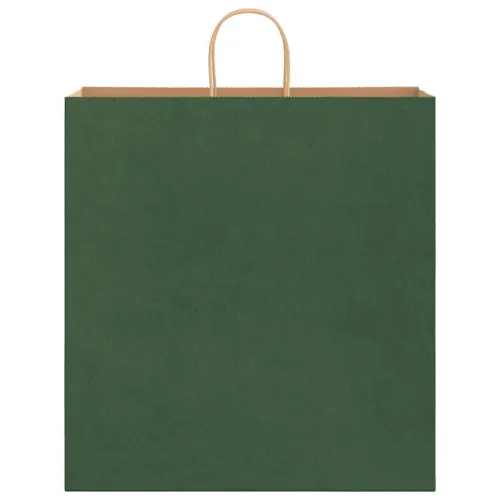 Papirnate vrećice 250 kom s ručkama zelene 45x17x48 cm - Zelena 45 x 17 x 48 cm 250 Cijena