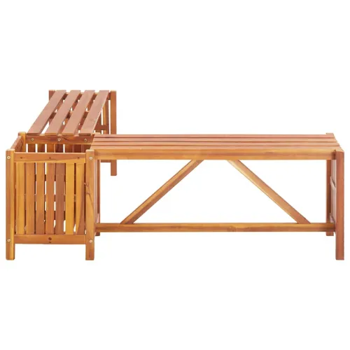 Kutna vrtna klupa sa sadilicom 117 x 117 x 40 cm bagremovo drvo - Smeđa 117 x 117 x 40 cm Cijena