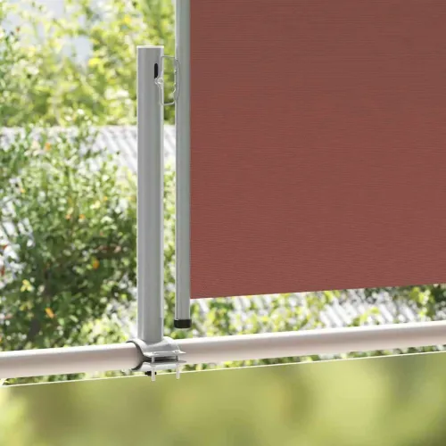 Uvlačiva bočna tenda za terasu 100 x 300 cm smeđa - Smeđa 100 x 300 cm Cijena