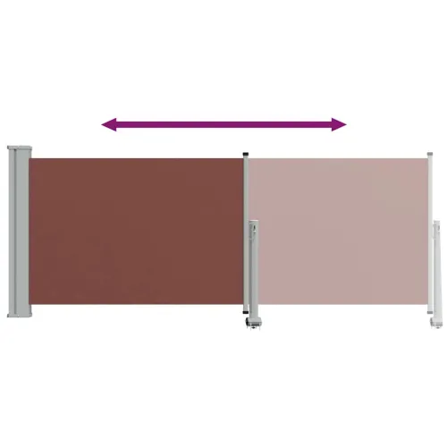 Uvlačiva bočna tenda za terasu 100 x 300 cm smeđa - Smeđa 100 x 300 cm Cijena