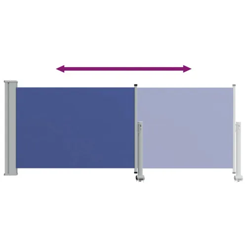 Uvlačiva bočna tenda za terasu 100 x 300 cm plava - Plava 100 x 300 cm Cijena