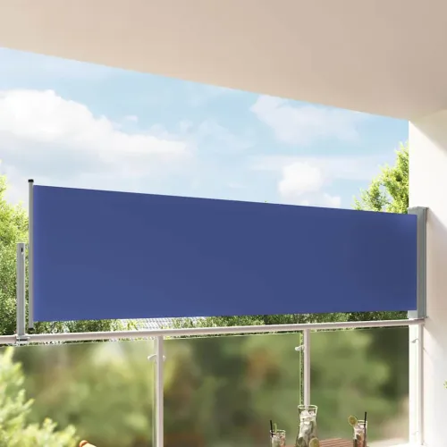 Uvlačiva bočna tenda za terasu 100 x 300 cm plava - Plava 100 x 300 cm Cijena
