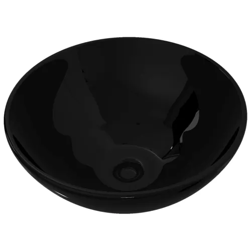 Keramički Lavabo - Umivaonik Crni Okrugli - Crna 32.5 x 14 cm Cijena