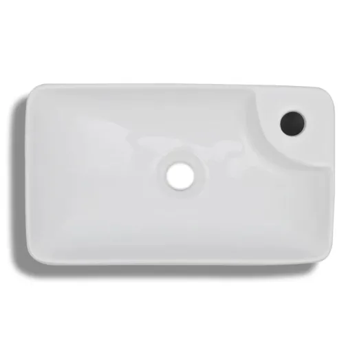 Bijeli keramički Lavabo - Umivaonik with Faucet Hole White - Bijela Cijena