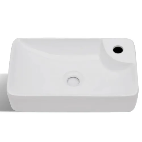 Bijeli keramički Lavabo - Umivaonik with Faucet Hole White - Bijela Cijena