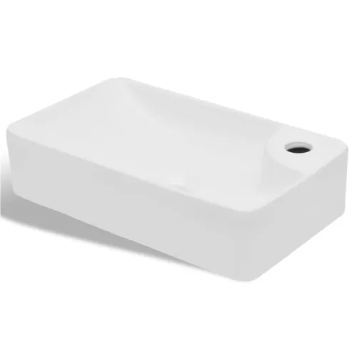 Bijeli keramički Lavabo - Umivaonik with Faucet Hole White - Bijela Cijena