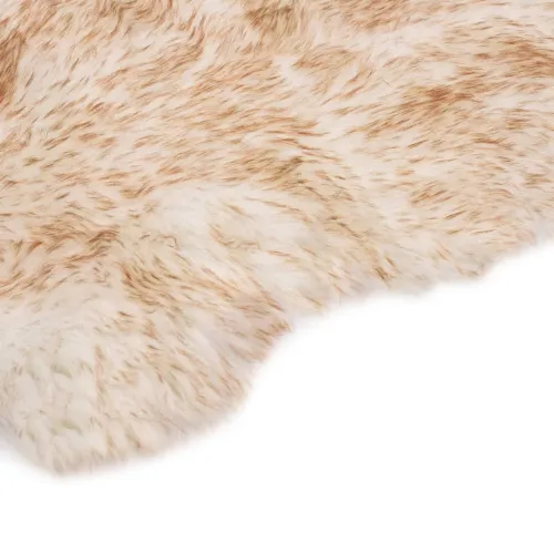 Tepih od umjetne ovčje kože 60 x 90 cm smeđi prošarani - Smeđa melange Cijena
