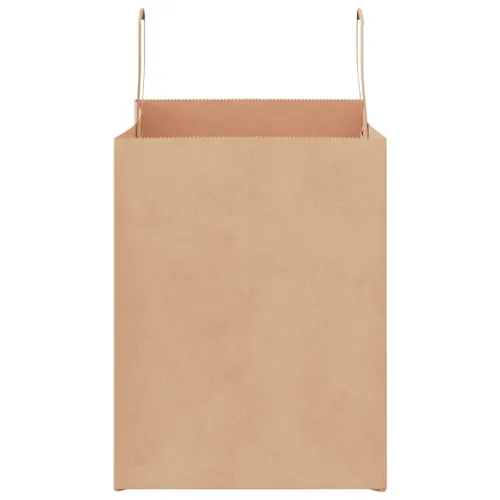 Papirnate vrećice 250 kom s ručkama smeđe 32x22x28 cm - Smeđa 32 x 22 x 28 cm 250 Cijena