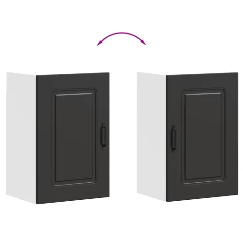 Kuhinjski zidni ormarić Kalmar crni konstruirano drvo - Crna 1 1x zidni ormarić (1 vrata) 40 cm širok 60 cm visok 1 Cijena