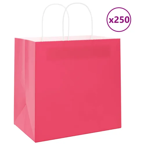 Papirnate vrećice 250 kom s ručkama ružičaste 54x15x49 cm - Ružičasta 54 x 15 x 49 cm 250 Cijena