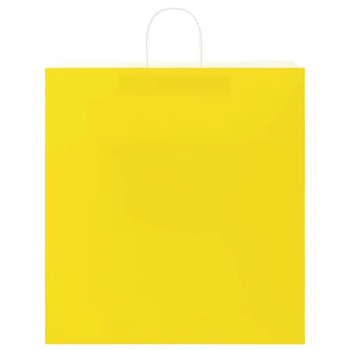 Papirnate vrećice 250 kom s ručkama žute 45x17x48 cm - Žuta 45 x 17 x 48 cm 250 Cijena
