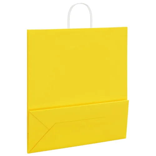 Papirnate vrećice 250 kom s ručkama žute 45x17x48 cm - Žuta 45 x 17 x 48 cm 250 Cijena