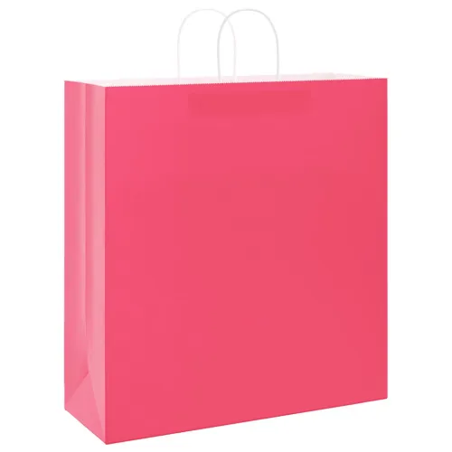 Papirnate vrećice 250 kom s ručkama ružičaste 45x17x48 cm - Ružičasta 45 x 17 x 48 cm 250 Cijena