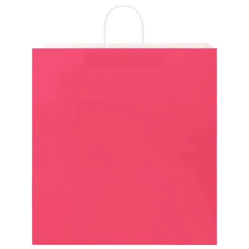 Papirnate vrećice 250 kom s ručkama ružičaste 45x17x48 cm - Ružičasta 45 x 17 x 48 cm 250 Cijena