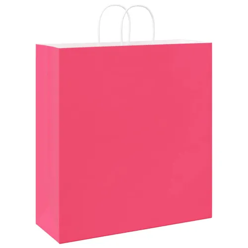 Papirnate vrećice 250 kom s ručkama ružičaste 45x17x48 cm - Ružičasta 45 x 17 x 48 cm 250 Cijena