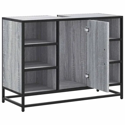 Kupaonski ormarić za Lavabo - Umivaonik boja hrasta 80x33x60 cm drveni - Sivi hrast sonoma Cijena