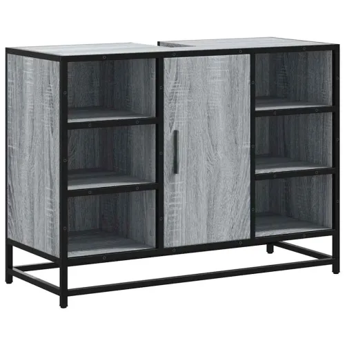 Kupaonski ormarić za Lavabo - Umivaonik boja hrasta 80x33x60 cm drveni - Sivi hrast sonoma Cijena