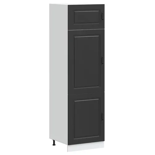 Kuhinjski ormarić Kalmar crni konstruirano drvo - Crna 1 1x ormarić 60 cm širok 207 cm visok 1 Cijena