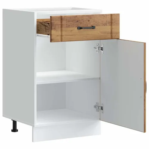 Donji kuhinjski ormarić Lucca boja drva konstruirano drvo - Staro drvo 1 1x donji ormarić (1 vrata i 1 ladica) 50 cm širok 81,5  Cijena