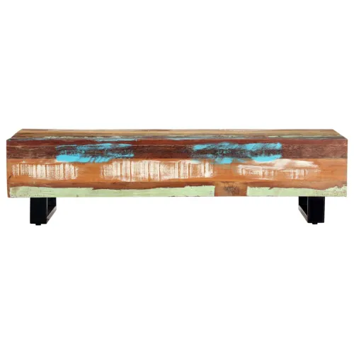 Stolić za kavu od obnovljenog drva i čelika 120 x 50 x 30 cm Cijena
