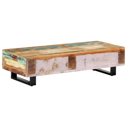 Stolić za kavu od obnovljenog drva i čelika 120 x 50 x 30 cm Cijena