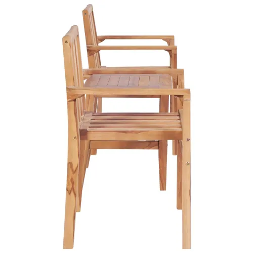 3-dijelni bistro set od masivne tikovine Cijena