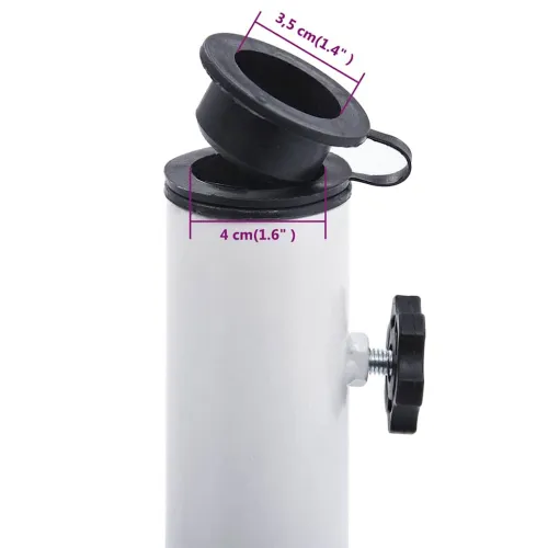 Stalak za suncobran bijeli 12 kg 48 cm od lijevanog željeza - Bijela 48 x 48 x 33 cm Cijena