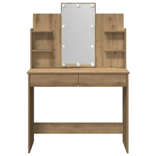 Toaletni stol s LED svjetlima Artisan hrast 96x40x142 cm - Hrast artisan Cijena