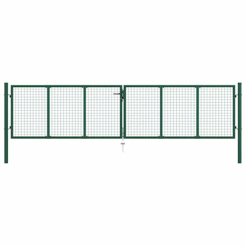 Vrtna mrežasta vrata od čelika 400 x 75 cm zelena - 390 x 75 cm Cijena
