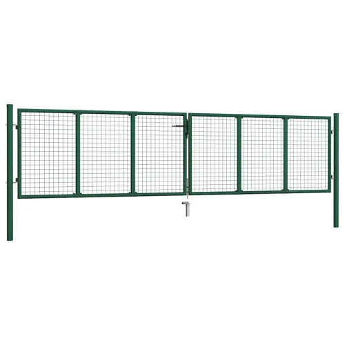 Vrtna mrežasta vrata od čelika 400 x 75 cm zelena - 390 x 75 cm Cijena