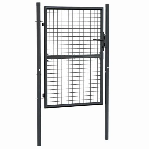 Dvorišna vrata - Vrtna vrata od mrežastog čelika 100x125 cm, siva - 100 x 125 cm Cijena