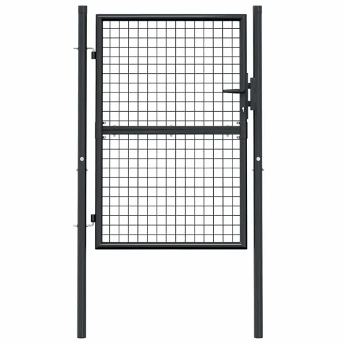 Dvorišna vrata - Vrtna vrata od mrežastog čelika 100x125 cm, siva - 100 x 125 cm Cijena