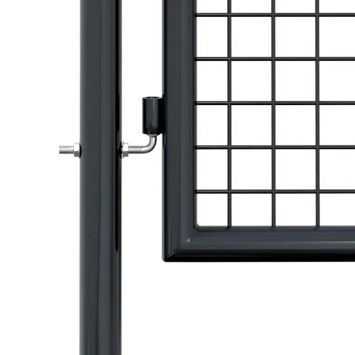 Dvorišna vrata - Vrtna vrata od mrežastog čelika 100x200 cm, siva - 100 x 200 cm Cijena