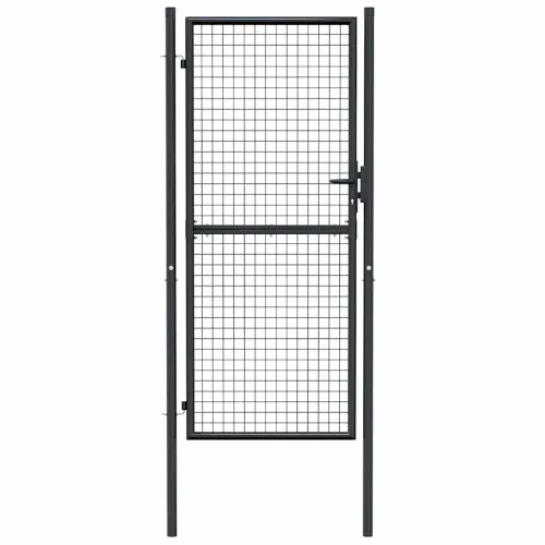 Dvorišna vrata - Vrtna vrata od mrežastog čelika 100x200 cm, siva - 100 x 200 cm Cijena