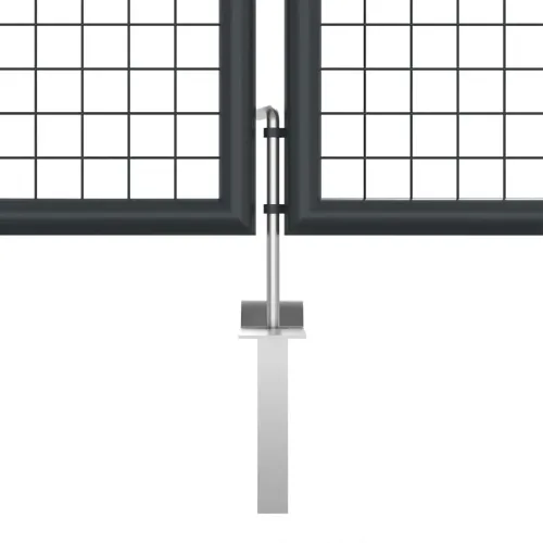 Dvorišna vrata - Vrtna vrata od mrežastog čelika 400x125 cm siva - 400 x 175 cm Cijena