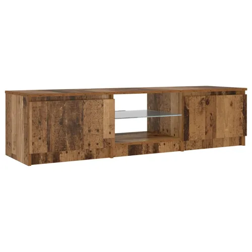 TV ormarić LED boja drva 140x40x36 cm konstruirano drvo - Staro drvo 140 x 40 x 36 cm 1 Cijena