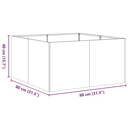 Sadilica 80x80x40 cm od pocinčanog čelika - Pocinčani čelik 80 x 80 x 40 cm 1 Pocinčani čelik Cijena