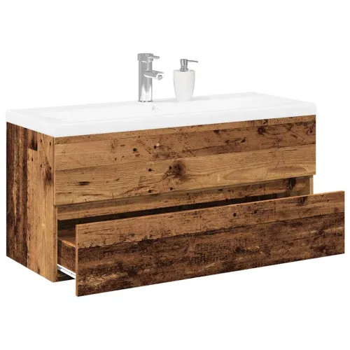 Ormarić za Lavabo - Umivaonik s ugradbenim umivaonikom Staro drvo - Staro drvo 100 x 38.5 x 45 cm bez slavine i odvoda Cijena