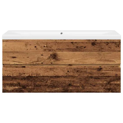 Ormarić za Lavabo - Umivaonik s ugradbenim umivaonikom Staro drvo - Staro drvo 100 x 38.5 x 45 cm bez slavine i odvoda Cijena