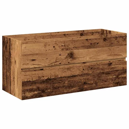 Ormarić za Lavabo - Umivaonik s ugradbenim umivaonikom Staro drvo - Staro drvo 100 x 38.5 x 45 cm bez slavine i odvoda Cijena